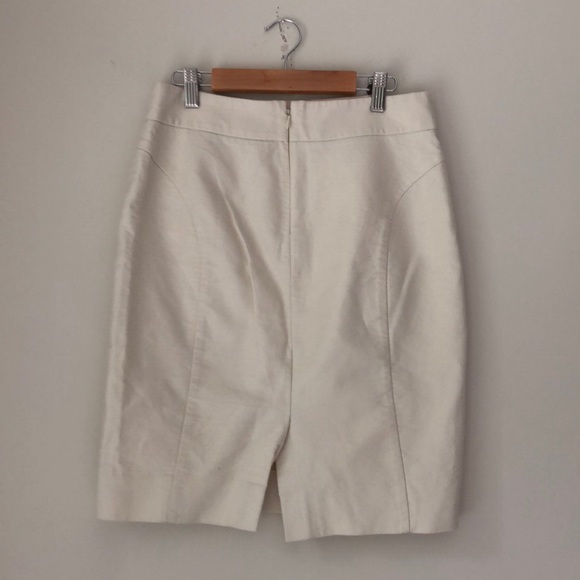 J. Crew White/Cream The Pencil Skirt Size 2 - Picture 5 of 8